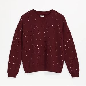 Lou & Grey Embroidered Star Crew Neck Sweater